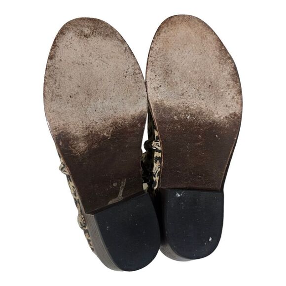 VERY VOLATILE LOS ANGELES Leopard Print Zip Ankle Leather Booties - Size 7 1/2 - Picture 5 of 9